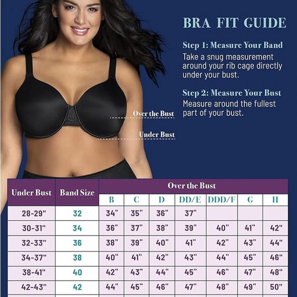 Vanity Fair Full Figure Front Closure Bra, Back Smoothing, Lightly Lined Cups - Picture 4 of 11